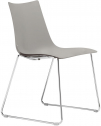 Стул пластиковый на полозьях Scab Design Zebra Technopolymer сталь, технополимер хром, тортора Фото 1