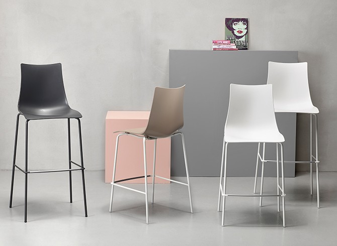 Стул барный пластиковый Zebra Technopolymer
