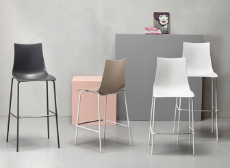 Стул барный пластиковый Zebra Technopolymer