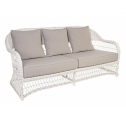 Диван плетеный с подушками Garden Relax Kosmos алюминий, искусственный ротанг белый Фото 1