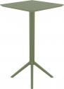 Стол пластиковый барный складной Siesta Contract Sky Folding Bar Table 60 сталь, пластик оливковый Фото 8