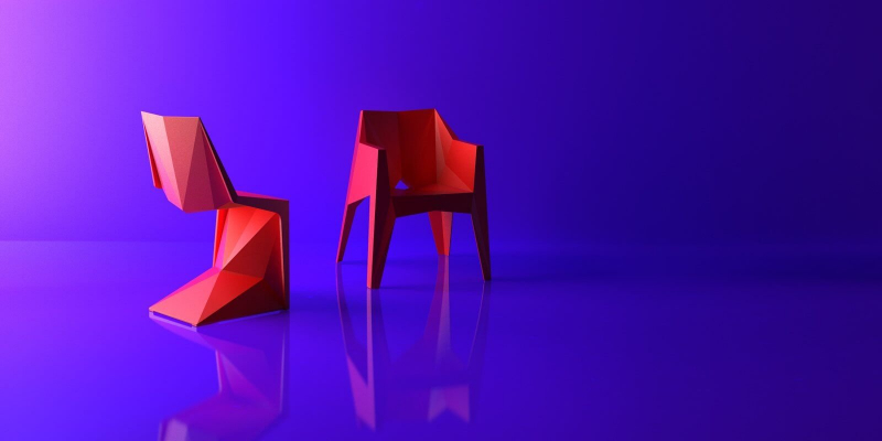 Кресло пластиковое Voxel Basic, красный