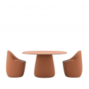 Стол обеденный ламинированный Qeeboo Cobble 135 полиэтилен, компакт-ламинат HPL терракотовый Фото 5