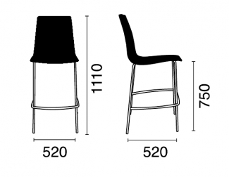 Стул пластиковый барный с обивкой-thumbs-Фото3