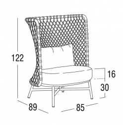 Лаунж-кресло плетеное с подушками-thumbs-Фото3