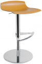 Табурет пластиковый барный PAPATYA X-Treme B Pro сталь, стеклопластик полированный, хромированный, темно-желтый Фото 1