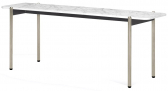 Столик кофейный PEDRALI Blume алюминий, сталь, компакт-ламинат HPL серебристый, белый мрамор Фото 1