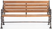 Скамейка деревянная WArt Parko чугун, ироко Фото 2