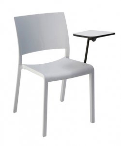 Стул пластиковый со столиком Resol Fiona chair conventions стеклопластик белый Фото 1