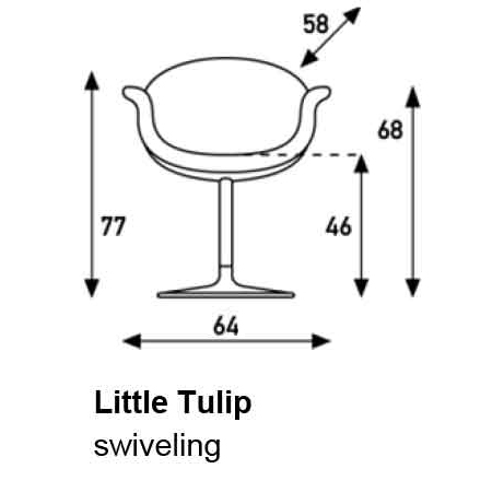 Кресло мягкое поворотное Little Tulip