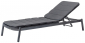 Лежак плетеный с матрасом Grattoni Atol алюминий, роуп, олефин антрацит, темно-серый, серый Фото 1