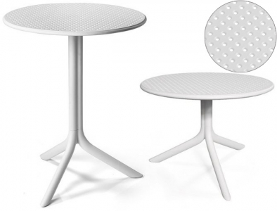 Стол пластиковый обеденный Nardi Step + Step Mini стеклопластик белый Фото 1