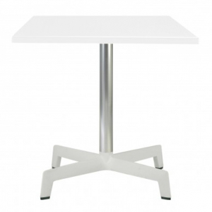 Стол пластиковый обеденный Resol Table sputnik pedestal base + H2O table top алюминий, полипропилен белый Фото 1