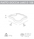 Поддон для уличного душа Lake D 108