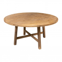 Стол деревянный обеденный Tagliamento Rimini Ø150 акация натуральный Фото 4