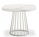 Столик ламинированный кофейный Robertirattan Charme нержавеющая сталь, компакт-ламинат HPL белый Фото 1