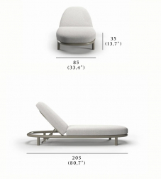 Шезлонг-лежак металлический с матрасом-thumbs-Фото3