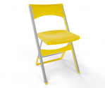 Стул пластиковый складной Gaber Compact алюминий, технополимер желтый Фото 1