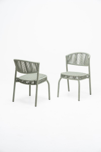 Комплект обеденной мебели RosaDesign Bonnie алюминий, роуп, тик натуральный, пустынный микс Фото 6