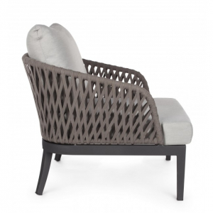 Кресло плетеное с подушками Garden Relax Pelican алюминий, акриловая нить антрацит Фото 4
