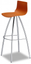 Стул полубарный пластиковый Scab Design Day сталь, технополимер оранжевый Фото 1