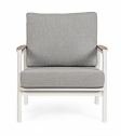 Кресло металлическое с подушками Garden Relax Jalisco алюминий, тик, акрил белый, тик, серый Фото 2