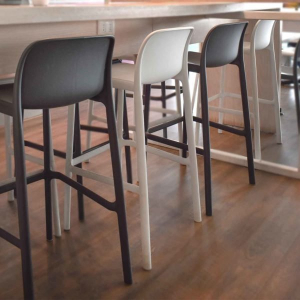 Комплект пластиковых полубарных стульев Nardi Faro Mini Set 2 стеклопластик антрацит Фото 7