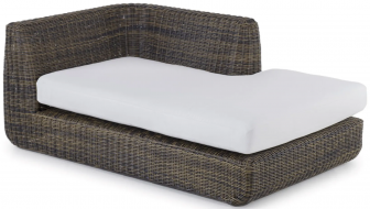 Кушетка левая плетеная с подушкой-thumbs-Фото1