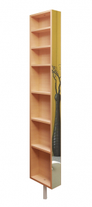 Поворотный зеркальный шкаф Shelf.On Зум Шелф ЛДСП молочный дуб Фото 1