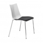 Стул пластиковый с подушкой Scab Design Zebra Antishock 4 Legs сталь, поликарбонат, ткань хром Фото 2