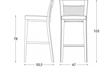 Стул барный с обивкой-thumbs-Фото3