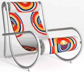 Лаунж-кресло металлическое с обивкой-thumbs-Фото1