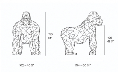 Фигура дизайнерская пластиковая Vondom Origami Saru Basic полиэтилен Фото 2