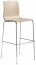 Стул барный пластиковый Scab Design Alice Barstool сталь, технополимер хром, тортора Фото 1