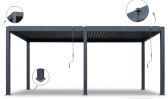 Пергола металлическая 3х6 м Tagliamento Astrol Pergola алюминий темно-серый Фото 4