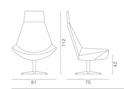 Кресло вращающееся с обивкой Kastel Kayak сталь, искусственная кожа Фото 2