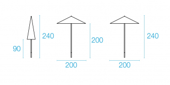 Зонт садовый 2х2 м-thumbs-Фото3