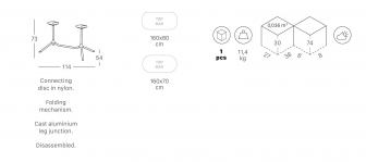 Подстолье металлическое двойное складное-thumbs-Фото3