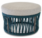 Пуф плетеный мягкий Rever Levante сталь, роуп, ткань Фото 1