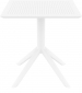 Стол пластиковый Siesta Contract Sky Table 70 сталь, пластик белый Фото 9