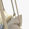 Лаунж-диван подвесной Robertirattan Gravity нержавеющая сталь, канат, ткань шампань Фото 9