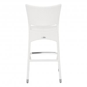 Стул барный плетеный JANUS et Cie Amari алюминий, искусственный ротанг снежный Фото 3