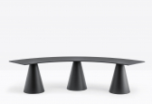Скамейка полукруглая пластиковая PEDRALI Ikon Bench стеклопластик, компакт-ламинат HPL Фото 4