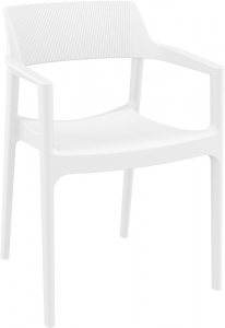 Кресло пластиковое Siesta Contract Tulum стеклопластик, полипропилен белый Фото 1