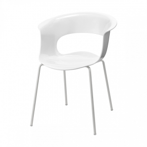 Кресло пластиковое Scab Design Miss B Antishock coated frame сталь, поликарбонат белый Фото 4