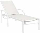 Шезлонг-лежак металлический JANUS et Cie Fiore алюминий, поливинил белый Фото 1