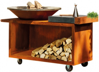 Очаг гриль на колесах с поленницей OFYR Остров 100-thumbs-Фото1