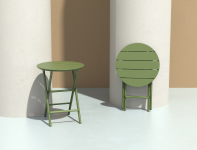 Стол пластиковый складной Siesta Contract Helen Folding Table Ø60 пластик оливковый Фото 8