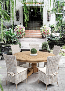 Стол деревянный обеденный Garden Relax Kibali тик натуральный Фото 8