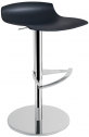 Табурет пластиковый барный PAPATYA X-Treme B Pro сталь, стеклопластик полированный, хромированный, черный Фото 1